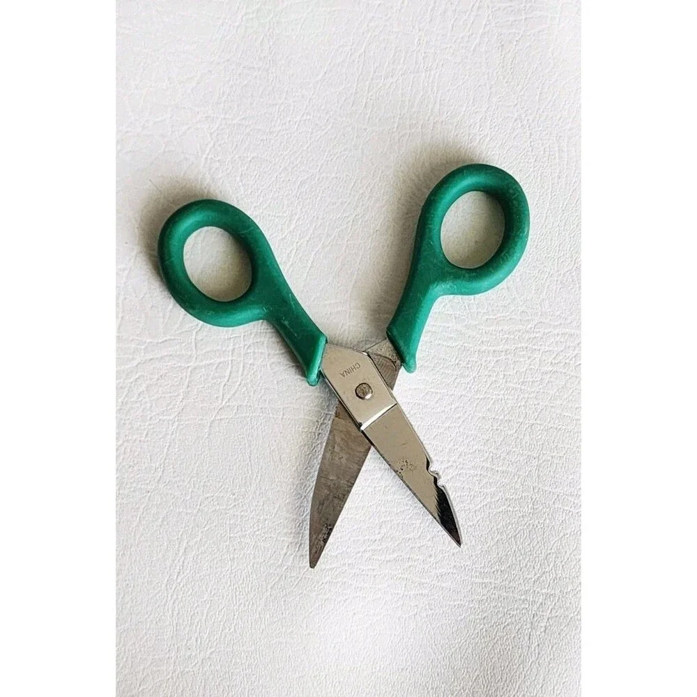 Commercial Electric Multi Purpose Home Household Green Soft Grip Handle Scissors